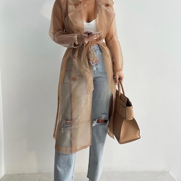 Sheer Mesh Trench - Picture 3 of 4